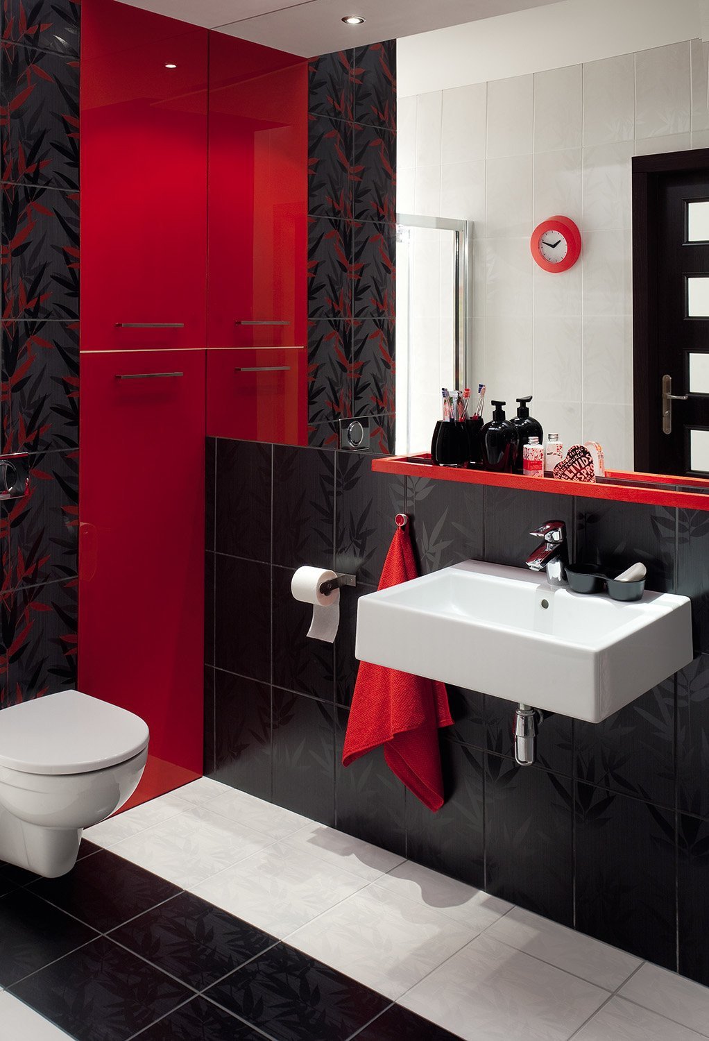 Дизайн Ванной Комнаты В Черно Красном Цвете